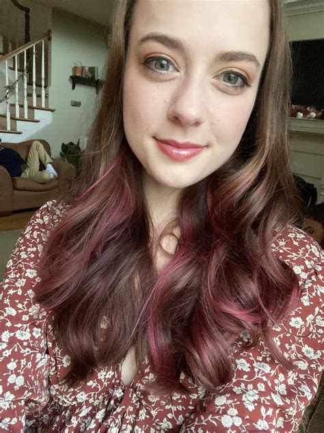 arctic fox pink on brown hair